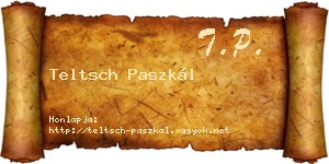 Teltsch Paszkál névjegykártya